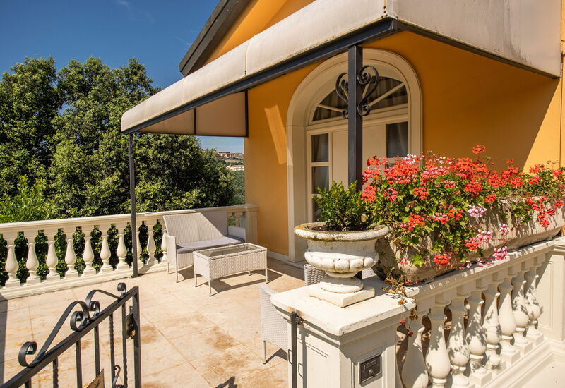 Villa Aldrovandi: Activities, Amenities, Balcony / Terrace / Patio, Building Exterior, Facilities, Garden, Outdoor, Pool, Spring, Summer