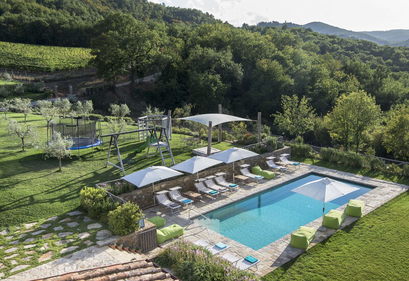 Villa Pianoro: Activities, Amenities, Balcony / Terrace / Patio, Building Exterior, Garden, Pool, Spring, Summer