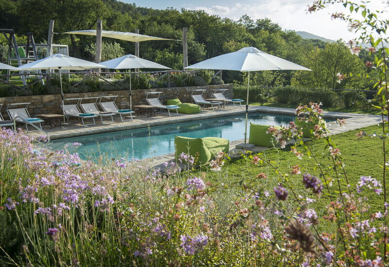 Villa Pianoro: Activities, Amenities, Balcony / Terrace / Patio, Building Exterior, Garden, Pool, Spring, Summer