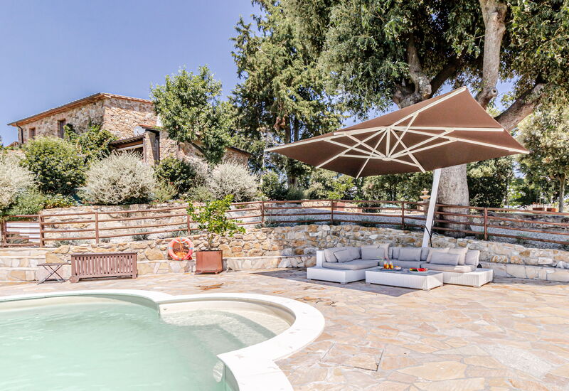 Villa Bolgheri: Activities, Amenities, Balcony / Terrace / Patio, Building Exterior, Garden, Hot Tub, Main Entrance, Outdoor, Pool, Room Detail, Scenic View, Spring, Summer, Wellness