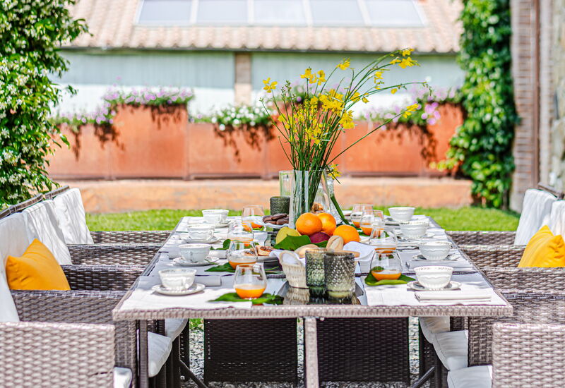 Villa Bolgheri: Activities, Amenities, Balcony / Terrace / Patio, Building Exterior, Garden, Hot Tub, Main Entrance, Outdoor, Pool, Room Detail, Scenic View, Spring, Summer, Wellness