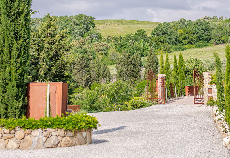 Villa Bolgheri: Activities, Amenities, Balcony / Terrace / Patio, Building Exterior, Garden, Hot Tub, Main Entrance, Outdoor, Pool, Room Detail, Scenic View, Spring, Summer, Wellness