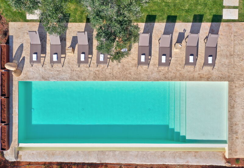 Villa Trullo Il Pajaro: Activities, Amenities, Balcony / Terrace / Patio, Building Exterior, Garden, Kitchen, Main Entrance, Pool, Spring, Summer