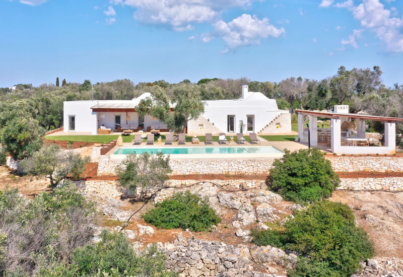 Villa Trullo Il Pajaro: Activities, Amenities, Balcony / Terrace / Patio, Building Exterior, Garden, Kitchen, Main Entrance, Pool, Spring, Summer