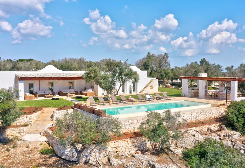 Villa Trullo Il Pajaro: Activities, Amenities, Balcony / Terrace / Patio, Building Exterior, Garden, Kitchen, Main Entrance, Pool, Spring, Summer