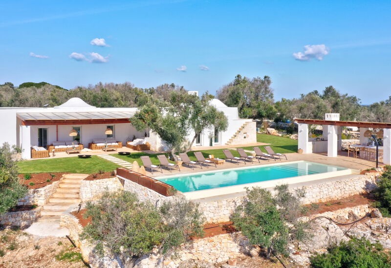 Villa Trullo Il Pajaro: Activities, Amenities, Balcony / Terrace / Patio, Building Exterior, Garden, Kitchen, Main Entrance, Pool, Spring, Summer