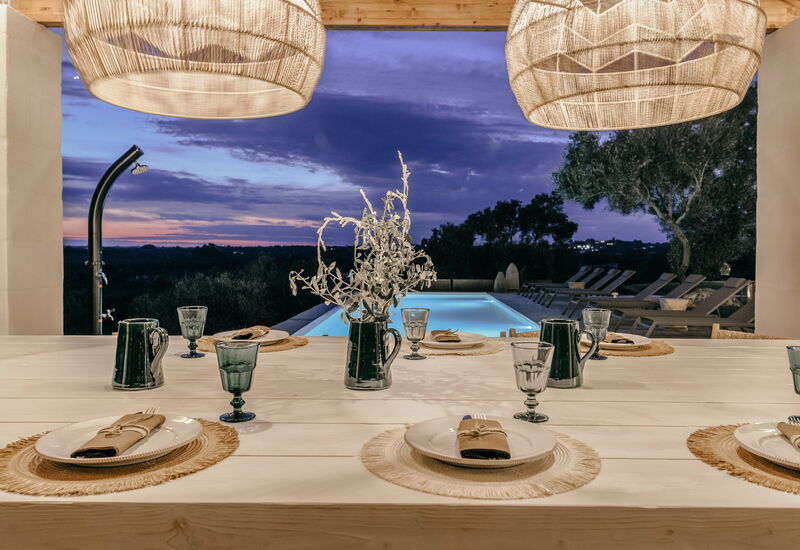 Villa Trullo Il Pajaro: Activities, Amenities, Balcony / Terrace / Patio, Building Exterior, Garden, Kitchen, Main Entrance, Pool, Spring, Summer