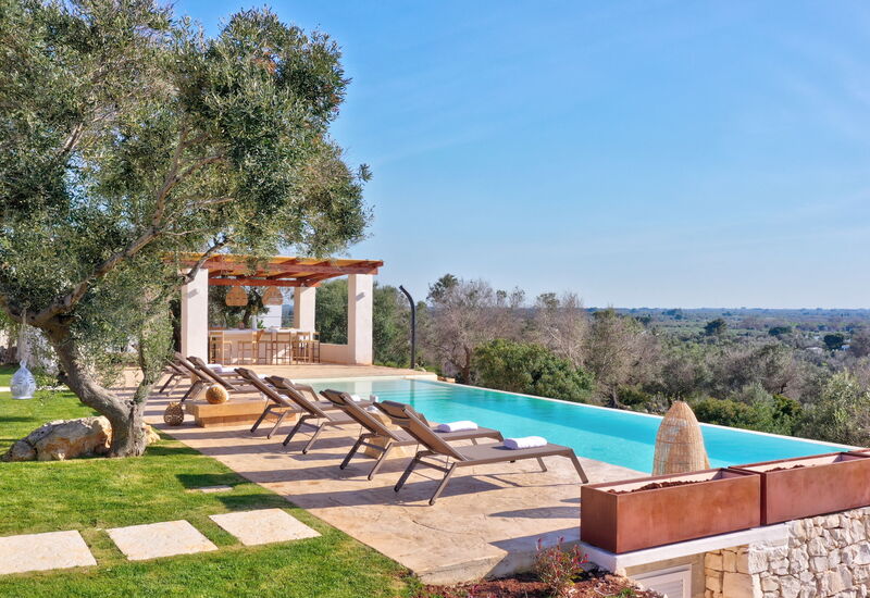 Villa Trullo Il Pajaro: Activities, Amenities, Balcony / Terrace / Patio, Building Exterior, Garden, Kitchen, Main Entrance, Pool, Spring, Summer