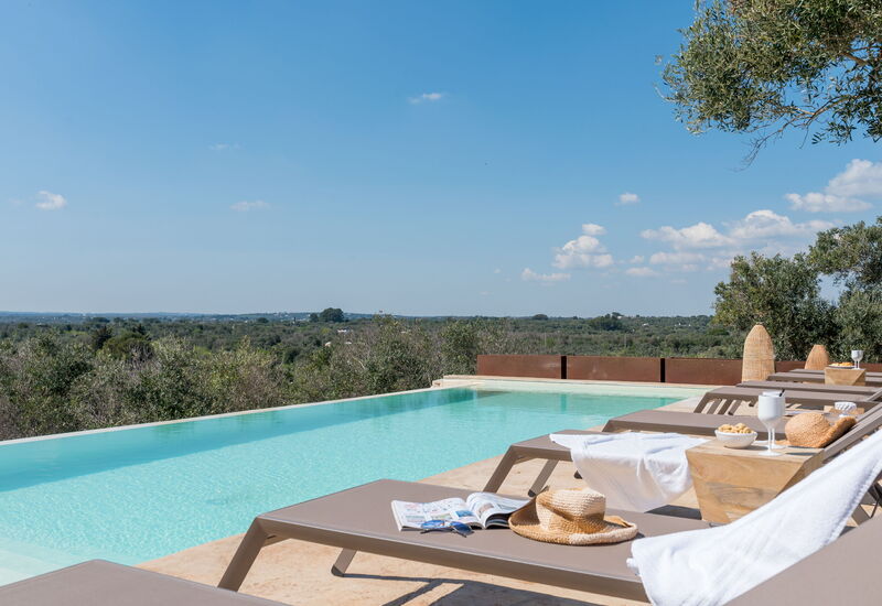 Villa Trullo Il Pajaro: Activities, Amenities, Balcony / Terrace / Patio, Building Exterior, Garden, Kitchen, Main Entrance, Pool, Spring, Summer