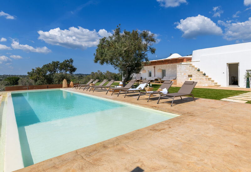 Villa Trullo Il Pajaro: Activities, Amenities, Balcony / Terrace / Patio, Building Exterior, Garden, Kitchen, Main Entrance, Pool, Spring, Summer