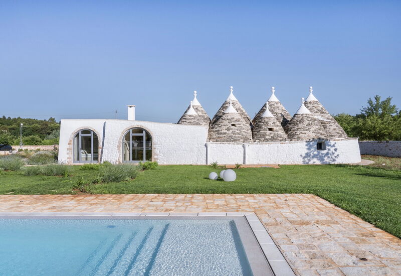 Trullo Cinzia: Activities, Amenities, Balcony / Terrace / Patio, Building Exterior, Facilities, Garden, Pool, Spring, Summer