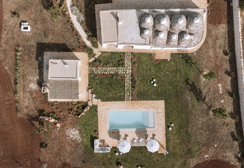 Trullo Cinzia: Activities, Amenities, Balcony / Terrace / Patio, Building Exterior, Facilities, Garden, Pool, Spring, Summer