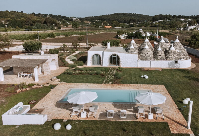 Trullo Cinzia: Activities, Amenities, Balcony / Terrace / Patio, Building Exterior, Facilities, Garden, Pool, Spring, Summer