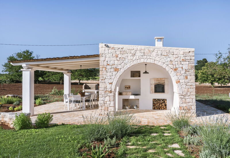 Trullo Cinzia: Activities, Amenities, Balcony / Terrace / Patio, Building Exterior, Facilities, Garden, Pool, Spring, Summer