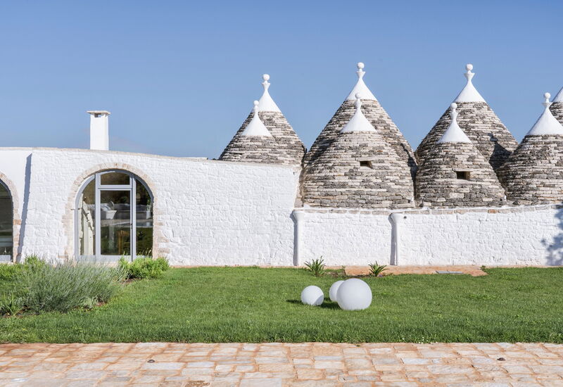 Trullo Cinzia: Activities, Amenities, Balcony / Terrace / Patio, Building Exterior, Facilities, Garden, Pool, Spring, Summer