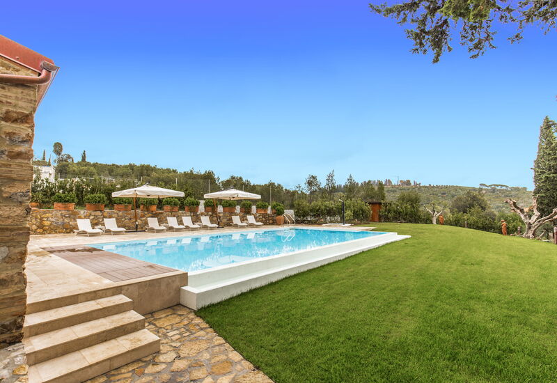 Villa Paola 14: Activities, Amenities, Balcony / Terrace / Patio, Building Exterior, Garden, Main Entrance, Pool, Room Detail, Spring, Summer