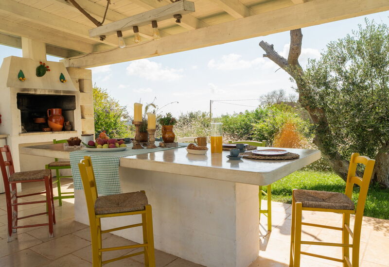 Trullo Padronale: Amenities, Building Exterior, Garden, Kitchen, Main Entrance, Outdoor, Spring, Summer