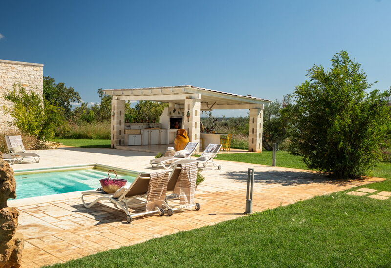 Trullo Padronale: Amenities, Building Exterior, Garden, Kitchen, Main Entrance, Outdoor, Spring, Summer