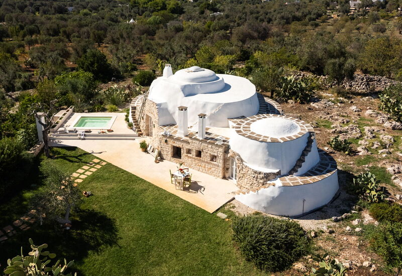 Trullo Padronale: Amenities, Building Exterior, Garden, Kitchen, Main Entrance, Outdoor, Spring, Summer