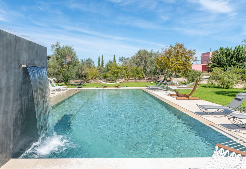 Villa Arabesque: Activities, Balcony / Terrace / Patio, Building Exterior, Hot Tub, Main Entrance, Outdoor, Pool, Spring, Summer